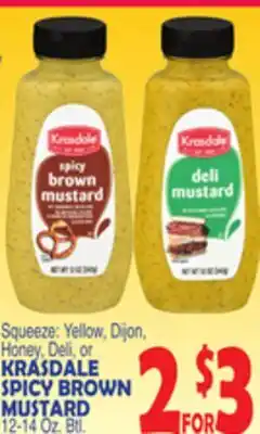 Bravo Supermarkets KRASDALE SPICY BROWN MUSTARD offer