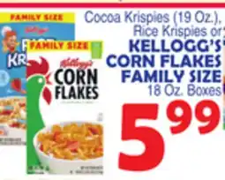 Bravo Supermarkets Kellogg's CORN FLAKES FAMILY SIZE offer