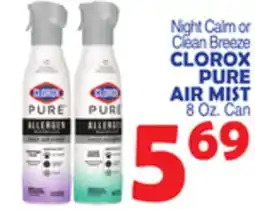 Bravo Supermarkets CLOROX PURE AIR MIST offer