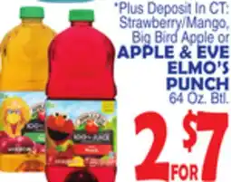 Bravo Supermarkets APPLE & EVE ELMO'S PUNCH offer