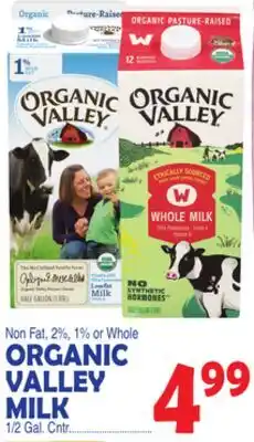 Bravo Supermarkets Whole ORGANIC VALLEY MILK offer