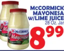 Bravo Supermarkets McCORMICK MAYONESA W/LIME JUICE offer