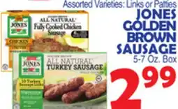 Bravo Supermarkets JONES GOLDEN BROWN SAUSAGE offer