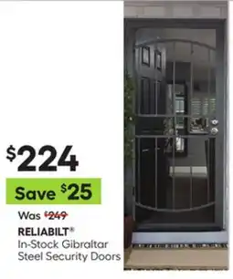 Lowe's In-Stock Gibraltar Steel Security Doors offer