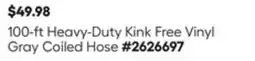 Lowe's 100-ft Kink Free Vinyl Gray Coiled Hose offer