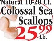 Chanatry's Hometown Market Colossal Sea Scallops offer