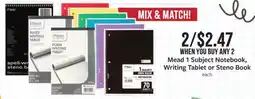 Fareway Mead 1 Subject Notebook, Writing Tablet or Steno Book offer