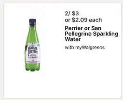 Walgreens Perrier or San Pellegrino sparkling water offer