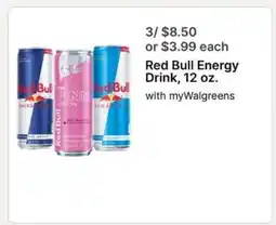 Walgreens Red Bull Energy Drink, 12 oz offer