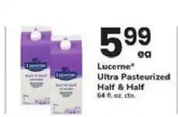 Safeway Lucerne Ultra-Pasteurized Half & Half offer