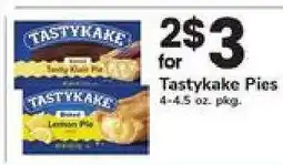 Safeway Tastykake Pies offer