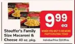 Safeway Stouffer's Family Size Macaroni & Cheese offer