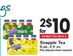 Safeway Snapple Tea offer