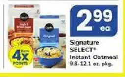 Safeway Signature SELECT Instant Oatmeal offer