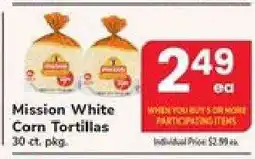 Safeway Mission White Corn Tortillas offer
