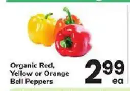Safeway ORGANIC RED, YELLOW OR ORANGE BELL PEPPERS offer
