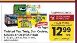 Safeway Twisted Tea, Truly, Sun Cruiser, Sinless or Dogfish Head offer