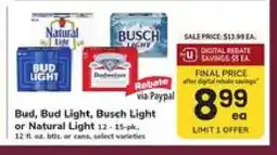 Safeway Bud, Bud Light, Busch Light or Natural Light offer