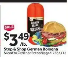 Stop&Shop Stop & Shop German Bologna offer