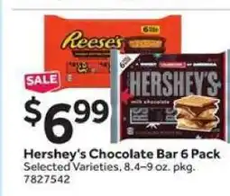Stop&Shop Hershey's Chocolate Bar 6 Pack offer