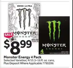 Stop&Shop Monster Energy 4 Pack offer