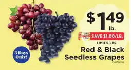ShopRite Red & Black Seedless Grapes offer