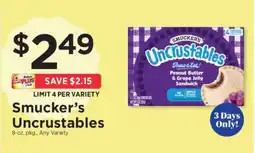 ShopRite Smucker's Uncrustables offer