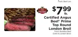 ShopRite Certified Angus Beef Prime Top Round London Broil offer
