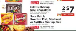 ShopRite M & M' s Sharing Size Chocolates offer