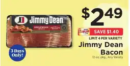 ShopRite Jimmy Dean Bacon offer