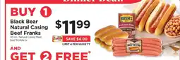 ShopRite Black Bear Natural Casing Beef Franks offer
