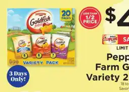 ShopRite Pepperidge Farm Goldfish Variety 20-Pack offer