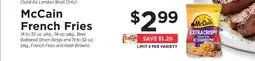 ShopRite McCain French Fries offer