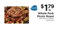 ShopRite WHOLE PORK PICNIC ROAST offer