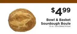 ShopRite Bowl & Basket Sourdough Boule offer