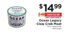 ShopRite Ocean Legacy Claw Crab Meat offer