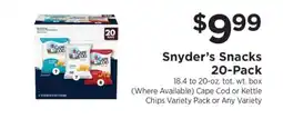 ShopRite Snyder’s Snacks 20-Pack offer