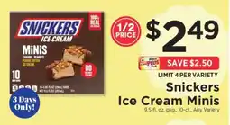 ShopRite Snickers Ice Cream Minis offer