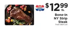 ShopRite Bone-in NY Strip Steak offer