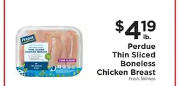 ShopRite Perdue Thin Sliced Boneless Chicken Breast offer