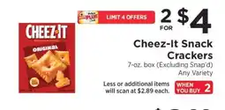 ShopRite Cheez-It Snack Crackers offer
