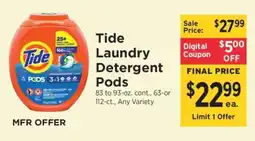 ShopRite Tide Laundry Detergent Pods offer