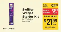 ShopRite Swiffer WetJet Starter Kit offer