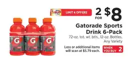 ShopRite Gatorade Sports Drink 6-Pack offer