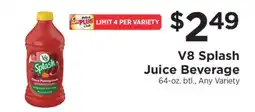 ShopRite V8 Splash Juice Beverage offer