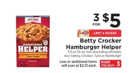ShopRite Betty Crocker Hamburger Helper offer