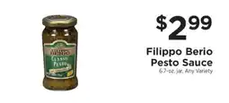 ShopRite Filippo Berio Pesto Sauce offer