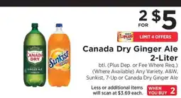 ShopRite Canada Dry Ginger Ale 2- liter offer
