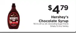 ShopRite Hershey's Chocolate Syrup offer