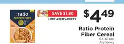 ShopRite Ratio Protein Fiber Cereal offer